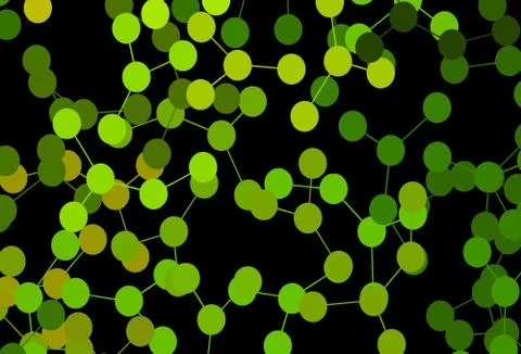 Dark Green, Yellow vector texture with artificial intelligence concept. Stock Illustration