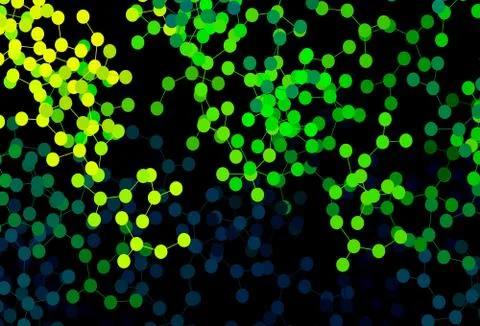 Dark Green, Yellow vector texture with artificial intelligence concept. Stock Illustration