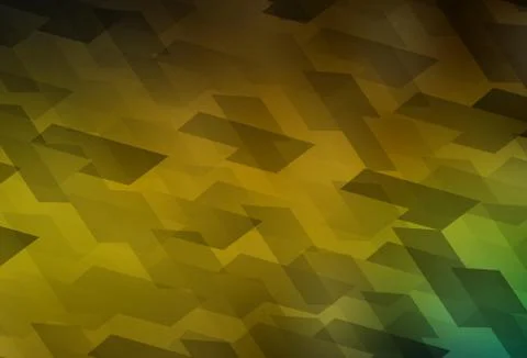 Dark Green, Yellow vector texture in rectangular style. イラスト素材