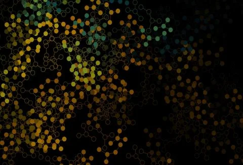 Dark Green, Yellow vector texture with artificial intelligence concept. Stock Illustration