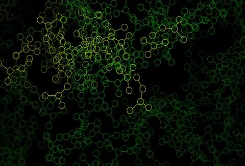 Dark Green, Yellow vector texture with artificial intelligence concept. Stock Illustration