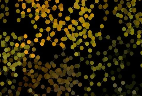 Dark Green, Yellow vector texture with artificial intelligence concept. Illustrazione stock
