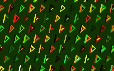 Dark Green, Yellow vector texture with triangular style. Illustrazione stock