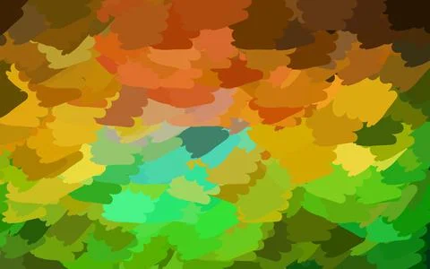 Dark Green, Yellow vector texture with abstract forms. Stock Illustration