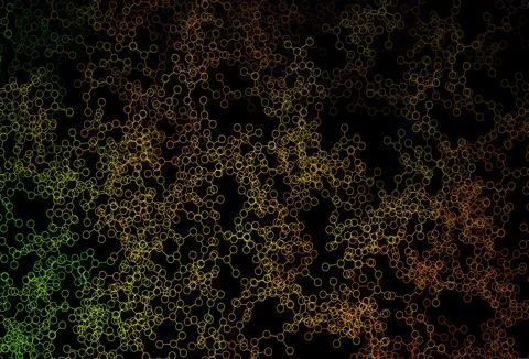 Dark Green, Yellow vector texture with artificial intelligence concept. Illustrazione stock