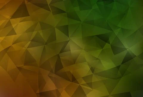 Dark Green, Yellow vector texture with triangular style. Ilustración de archivo