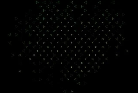 Dark Green, Yellow vector texture in triangular style. 스톡 일러스트