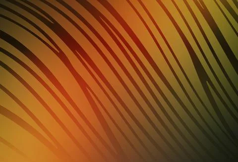 Dark Green, Yellow vector texture with curved lines. Stock Illustration