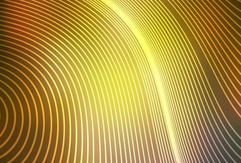 Dark Green, Yellow vector texture with bent lines. Stock Illustration