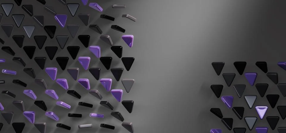 Dark grey 3d background with random triangle pattern. Geometric triangular イラスト素材