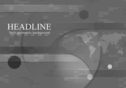 Dark grey abstract tech background Illustrazione stock