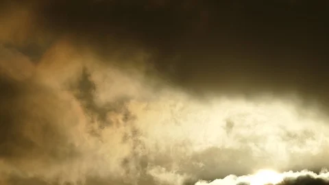 Dark grey and golden clouds at sunrise - 4k Time Lapse Video for background Stock Footage 108006935