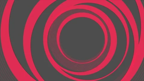 Dark grey and red abstract geometric tech motion background with linear circles Stock Footage 308161555
