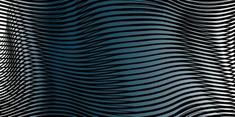 Dark grey blue abstract linear vector background with 3d effect. Stock Illustration