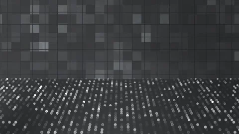 Dark Grey Circles and Squares Geometric Abstract Background Loop. Video stock 286770268