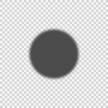 Dark grey circular icon with soft drop shadow isolated on white background Stock Illustration