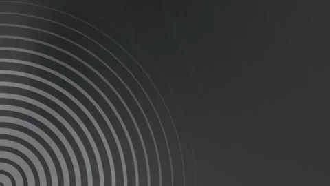 Dark Grey Circular Lines Pattern Background Loop. Stock Footage 286429495