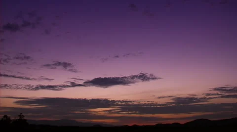 Dark grey cirrus stratus clouds on purple sky. Stock Footage 281850568