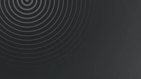 Dark Grey Concentric Circles on Abstract Background Loop. Stock Footage 286774424