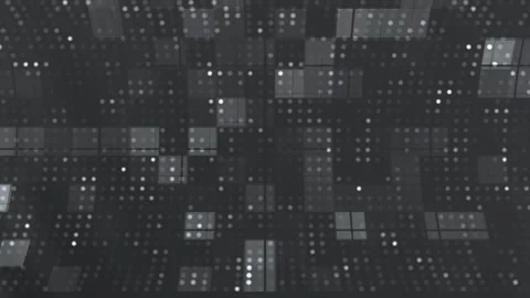 Dark Grey Dotted Grid and Square Pattern Background Loop. Stock Footage 286434525