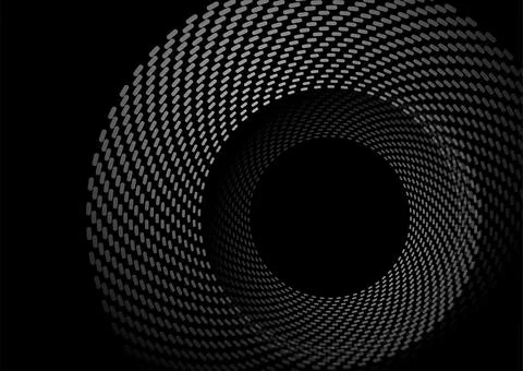 Dark grey dotted line circles abstract tech geometric background Stock Illustration