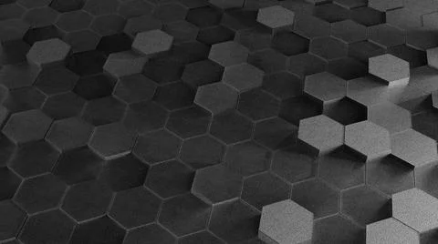 Dark grey hexagon background Stock Illustration