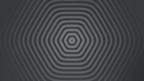 Dark Grey Hexagonal Wave Pattern Background Loop Animation. Stock Footage 286775220