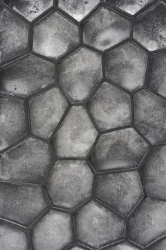 Dark Grey Ice Hexagons in Silicone Tray Stock Photos