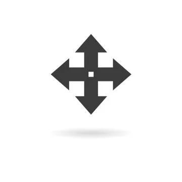 Dark grey icon of   on white background with shadow Stock Illustration
