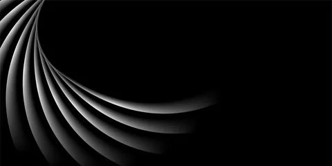 Dark grey minimal wavy rays abstract futuristic tech background イラスト素材