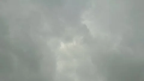 Dark Grey Overcast Sky With Heavy Thick Clouds Stock Footage 330154711