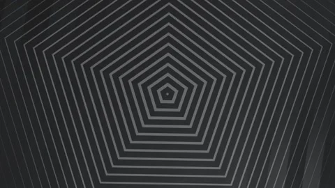 Dark Grey Pentagonal Lines Pattern Background Loop. Stock Footage 286430202