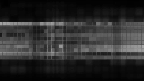 Dark grey pixelated squares mosaic video animation Stock Footage