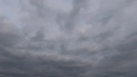 Dark grey rain clouds, cloudy sky - natural sky background - time lapse Stock Footage 144260002