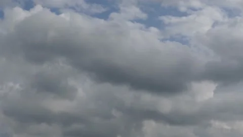 Dark grey rain clouds, cloudy sky - natural sky background - time lapse Stock Footage 144281254