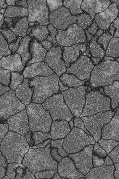 Dark grey rough cracked stone texture resembling volcanic rock or weathered Stock Illustration