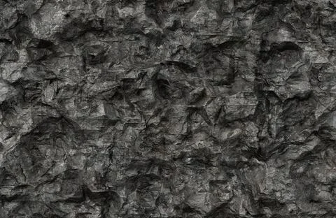 Dark grey rough rocky surface abstract texture illustration. Stock Illustration