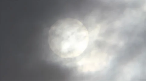 Dark grey smog hide sun disk Stock Footage 33217265