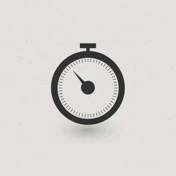 Dark Grey Stopwatch Icon Stock Illustration