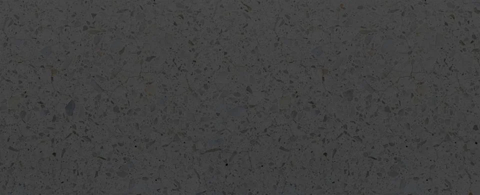 Dark grey terrazzo texture background with stone chips Stockfoto's