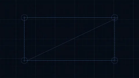 Dark Grid Background with Faint Lines - Abstract Geometric Digital Pattern 库存影片 346659727