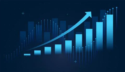 The dark grid background reinforces a high?tech, connected business environ.. Stock Illustration