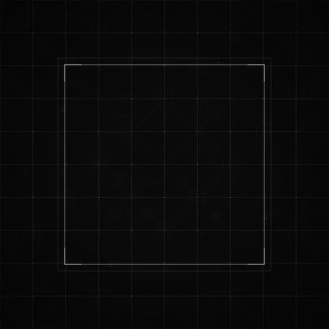 Dark Grid HUD Interface Overlay with Geometric Pattern and Corner Markers Stock Footage 346283050