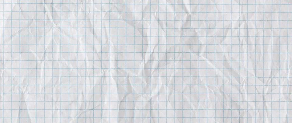 Dark grid lines paper texture template with realistic heavy crinkles Stock Photos