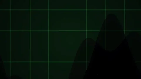 Dark Grid Overlay with Abstract Black Shapes and Subtle Green Lines. Stock Footage 334518840