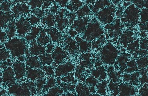 Dark grunge background with bright cyan glowing cracks and electric veins. Stock Illustration
