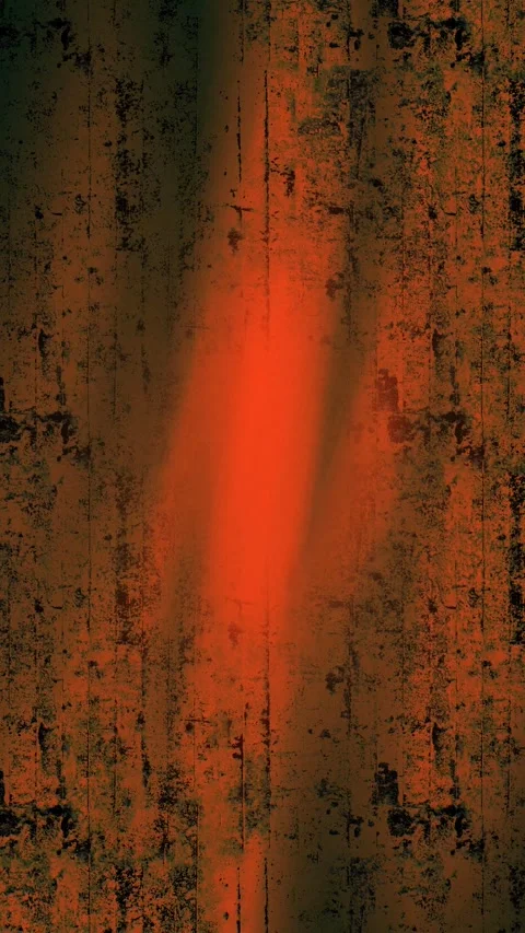 Dark grunge rusted metal texture with glowing red center Stock Footage 343377261