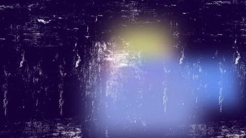 Dark grunge texture backdrop with soft yellow and blue luminescent light gl.. Stock Illustration