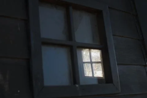Dark grunge window . light and shadow. Hope concept Stock Photos