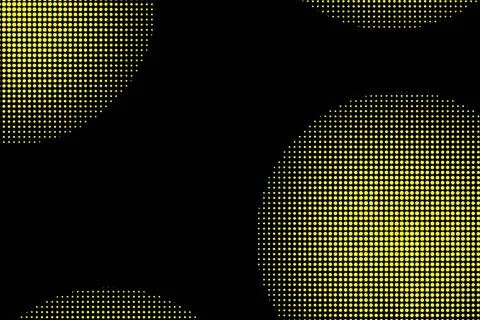 Dark Halftone Abstract Background with Soft Yellow Gradient Circles Stock Illustration